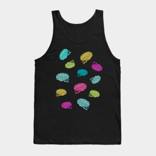 human brain collage in white Tank Top